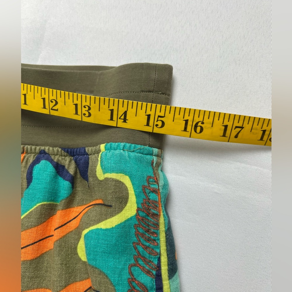 Soft Surroundings High Rise Wide Leg Tropical Floral Linen Elastic Waist Pant - Picture 8 of 15